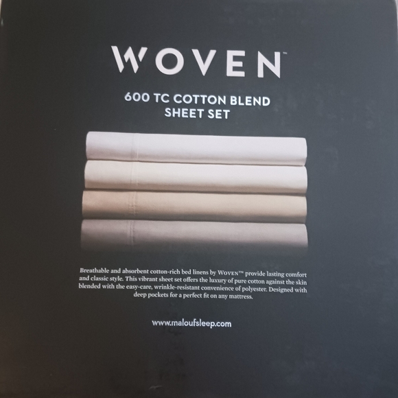 WOVEN 600 TC Cotton Blend Sheet Set - Picture 2 of 5